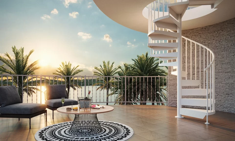 outdoor spiral staircases